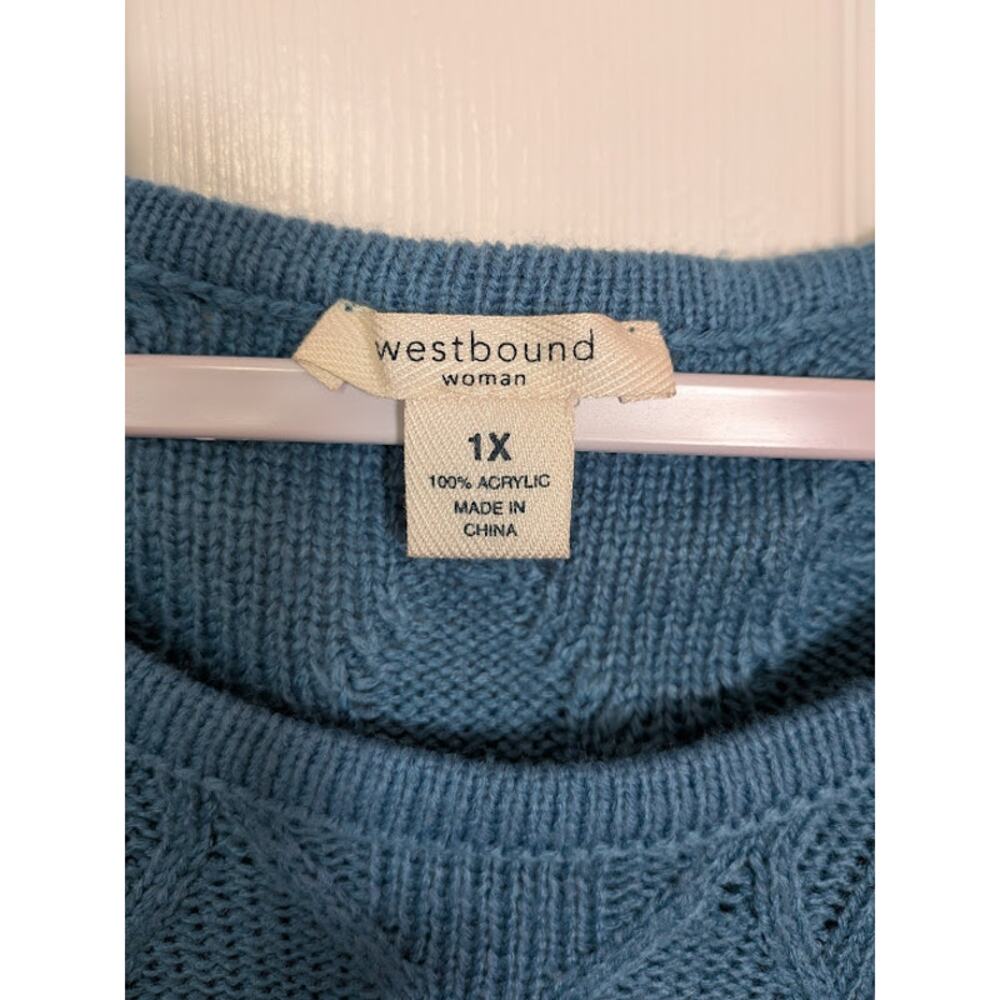 Westbound 1x cold shoulder sweater